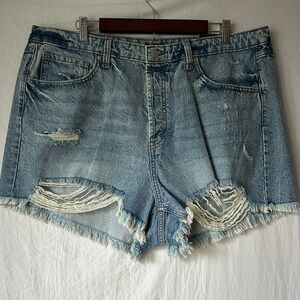 Wild Fable Light Blue Distressed Jean Shorts